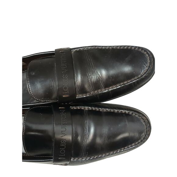 Louis Vuitton Loafer Tulum Dress Shoes Mens Sz 11 Black Leather Perforated Logo main image 14